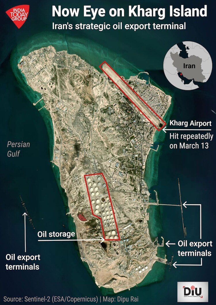kharg island map
